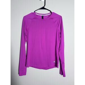 Adidas Golf Shirt Women’s Long Sleeve Size Medium Pink Performance Activewear